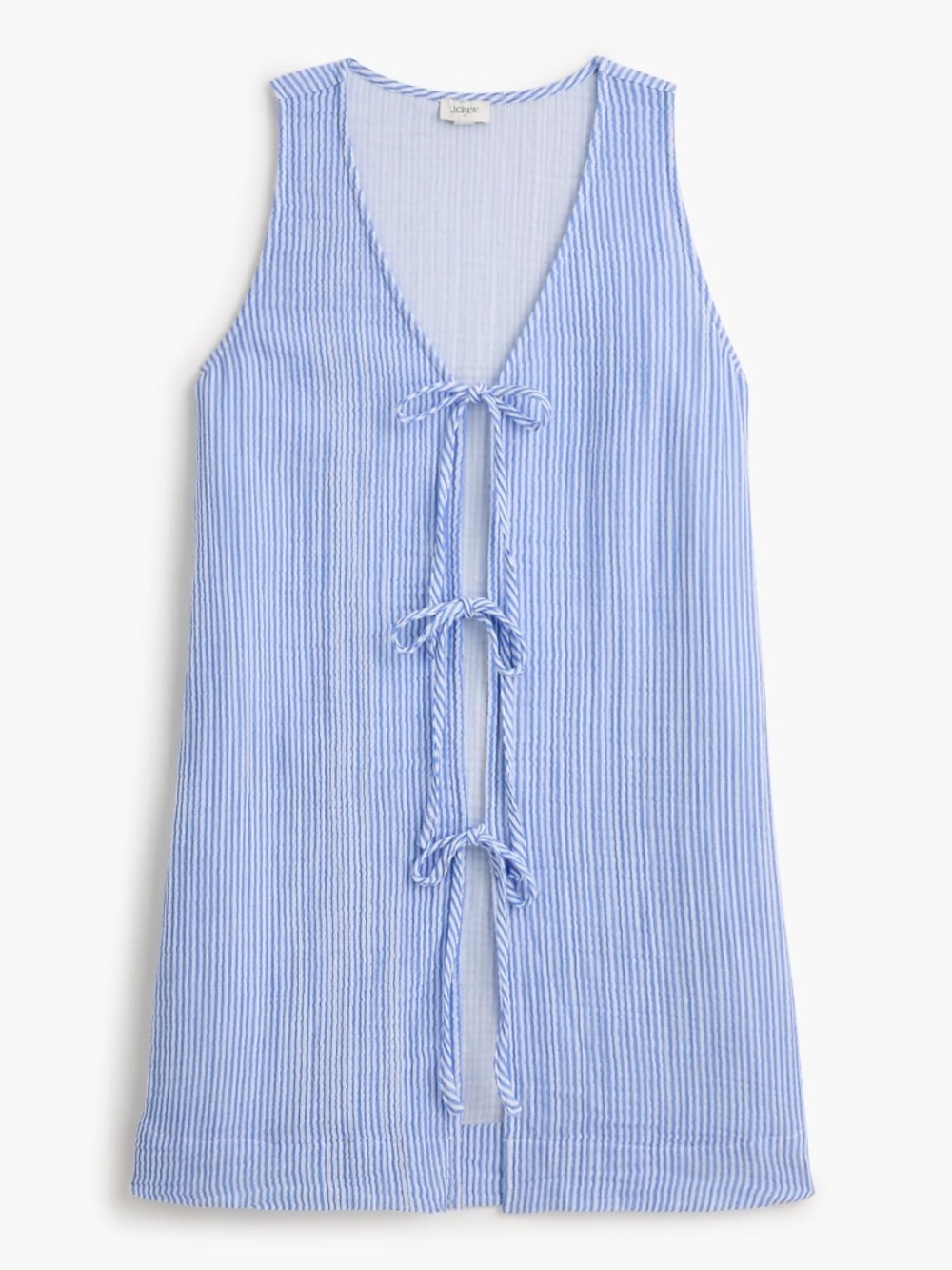 J. Crew Factory Striped Gauze Tie Cover-up